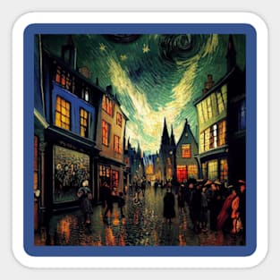 Starry Night in Diagon Alley Sticker